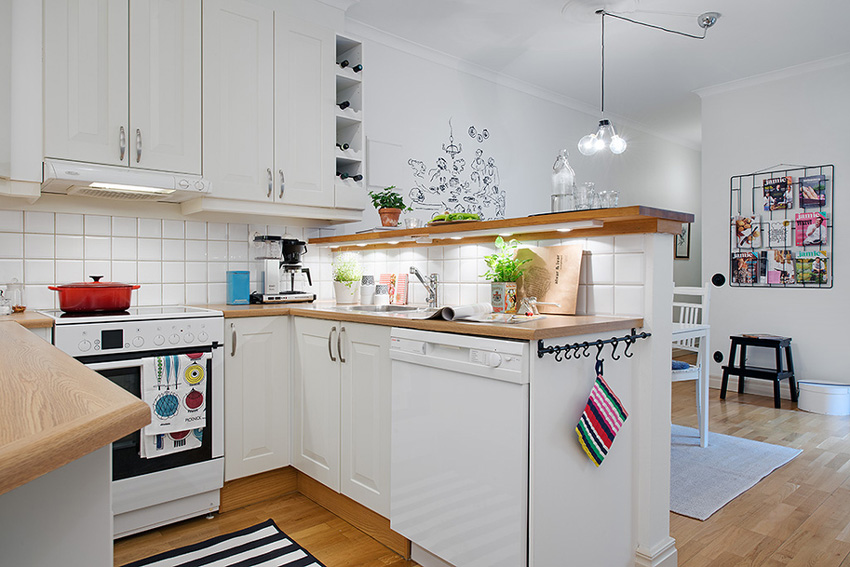 把廚房當作社交空間的公寓裝修效果圖