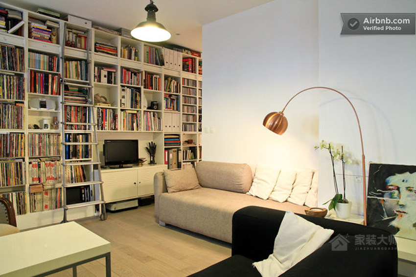 让人随时想看书的巴黎公寓装修效果图