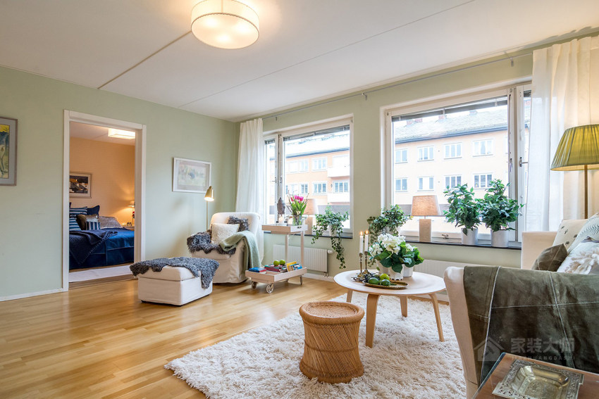 瑞典 23 坪自然風(fēng)公寓裝修效果圖