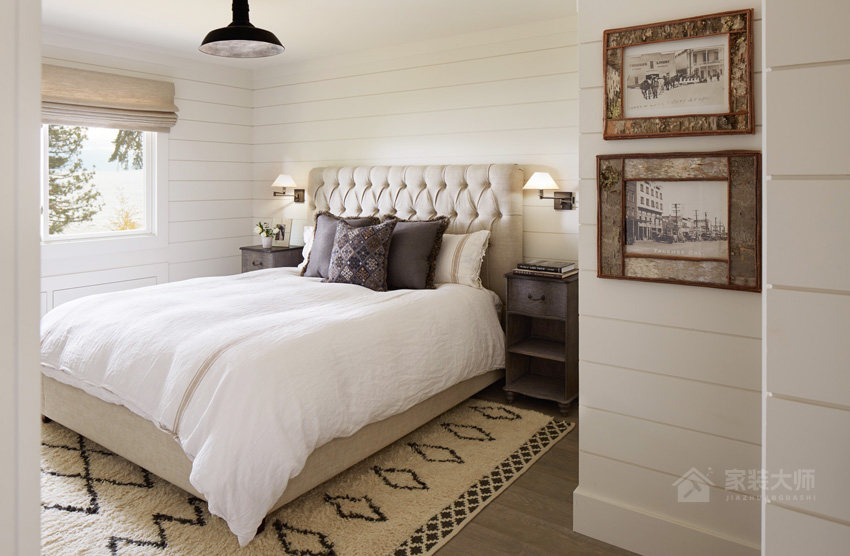 现代时尚卧室双人床图片