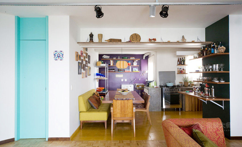 巴西復古風(fēng)公寓裝修效果圖