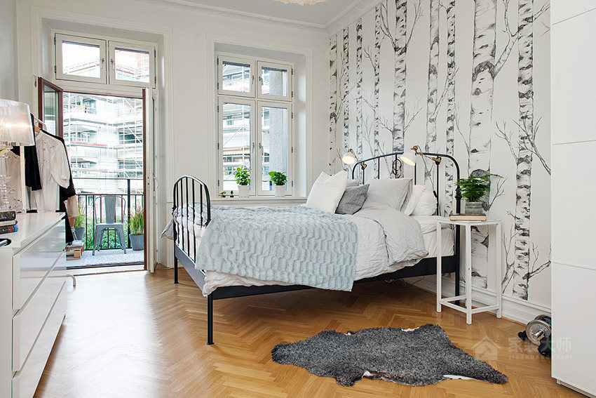 瑞典30 坪馬卡龍風(fēng)公寓裝修效果圖