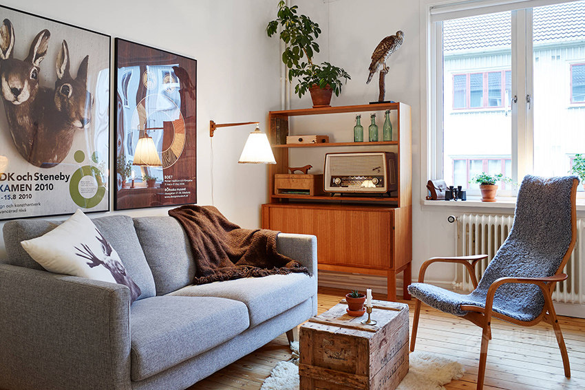 瑞典 11 坪北歐復古公寓裝修效果圖