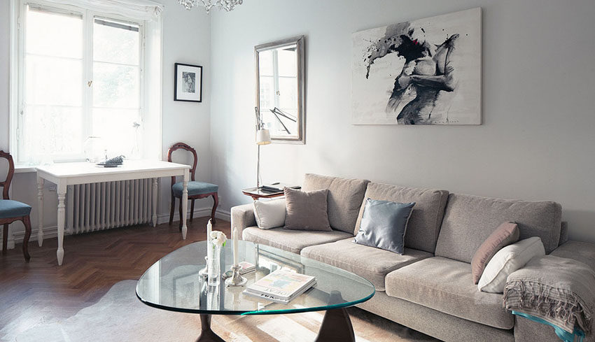 法式客厅现代布艺沙发效果图