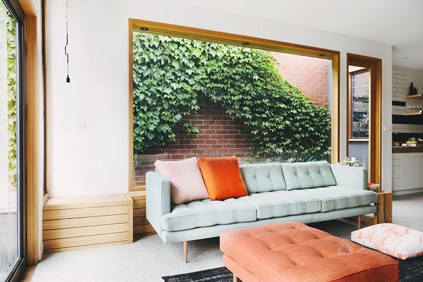 现代简约客厅灰色沙发效果图