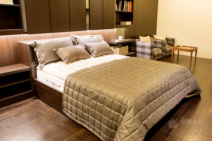 现代时尚卧室双人床展示图