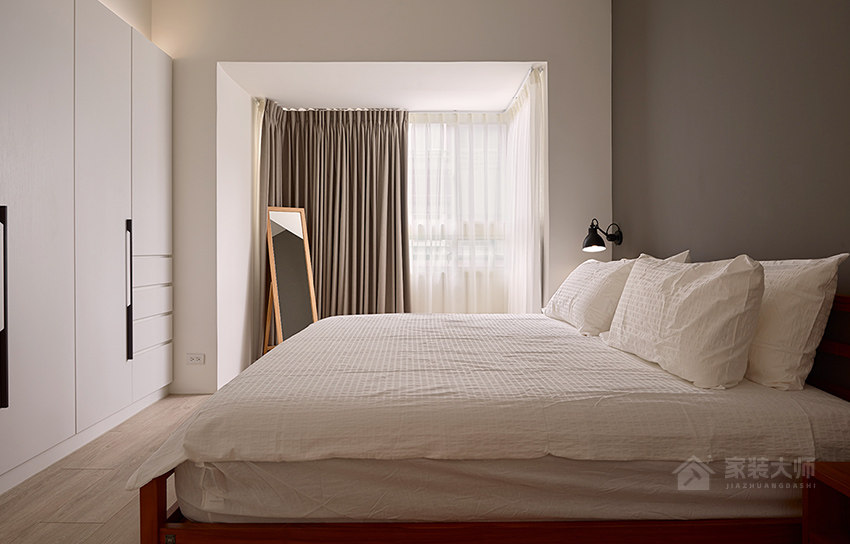 简约时尚卧室欧式白色双人床展示图
