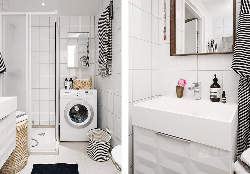 现代时尚北欧风卫生间浴室柜图片
