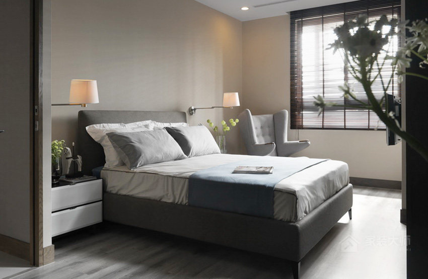 現代最新臥室雙人床展示圖