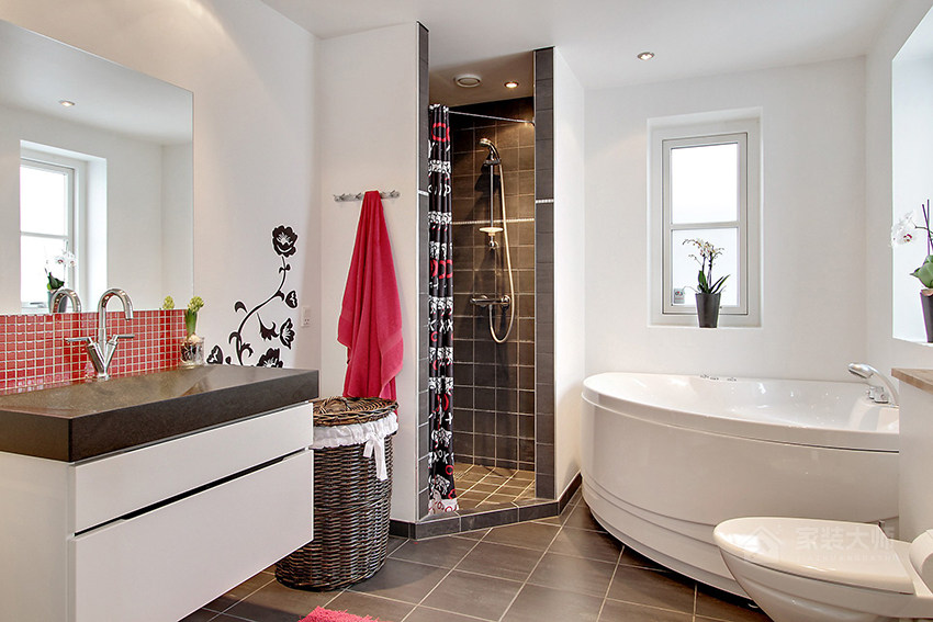 現代風衛生間白色石材浴室柜圖片