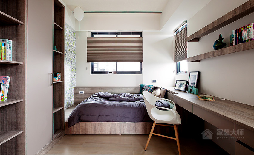 現代風臥室簡約雙人床展示圖