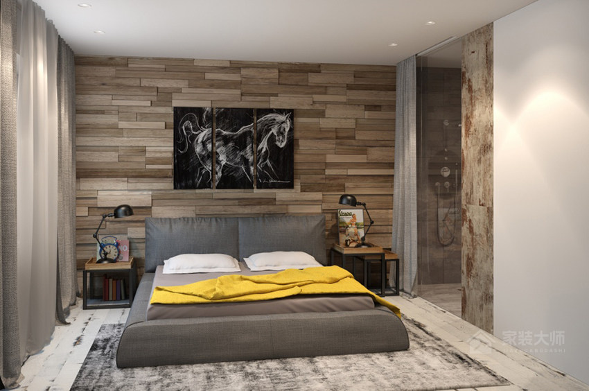 流行北欧风格卧室双人床展示图