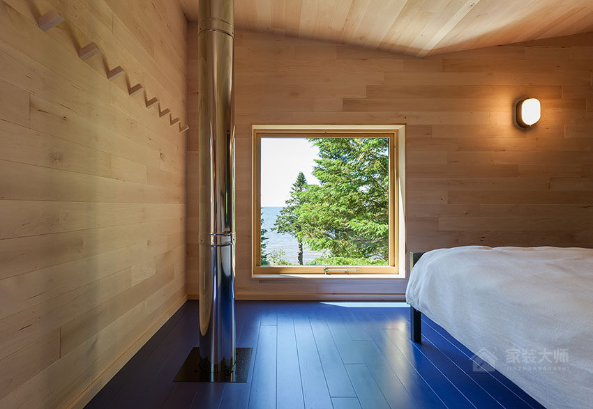 美国湖区现代木质感窗景之家装修效果图