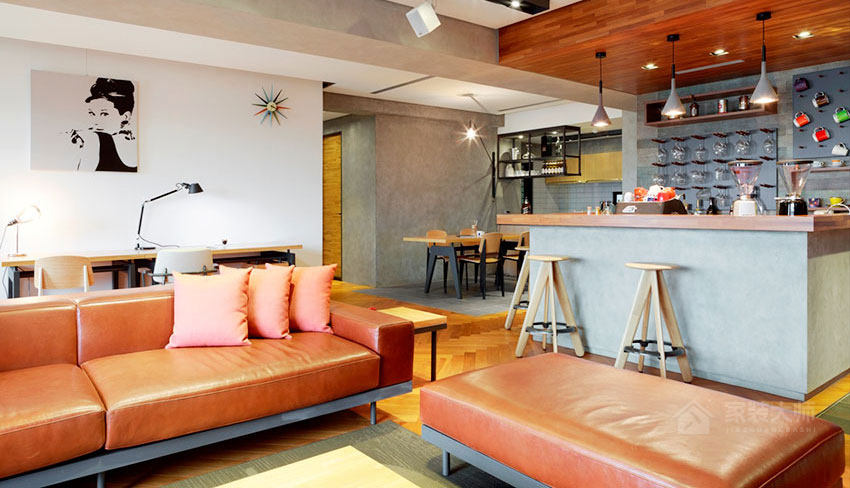 台北轻工业咖啡馆风格公寓装修效果图