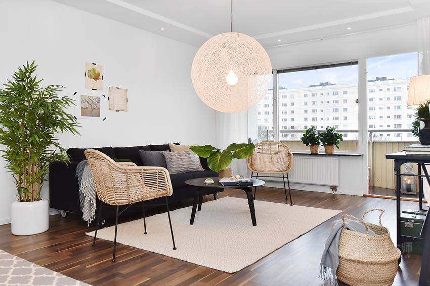 瑞典自然感公寓布置装修效果图