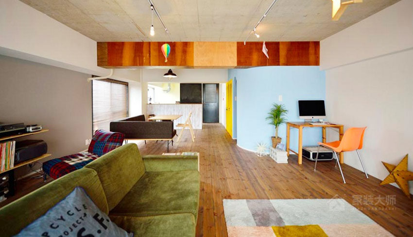 日本彩色开放式公寓装修效果图
