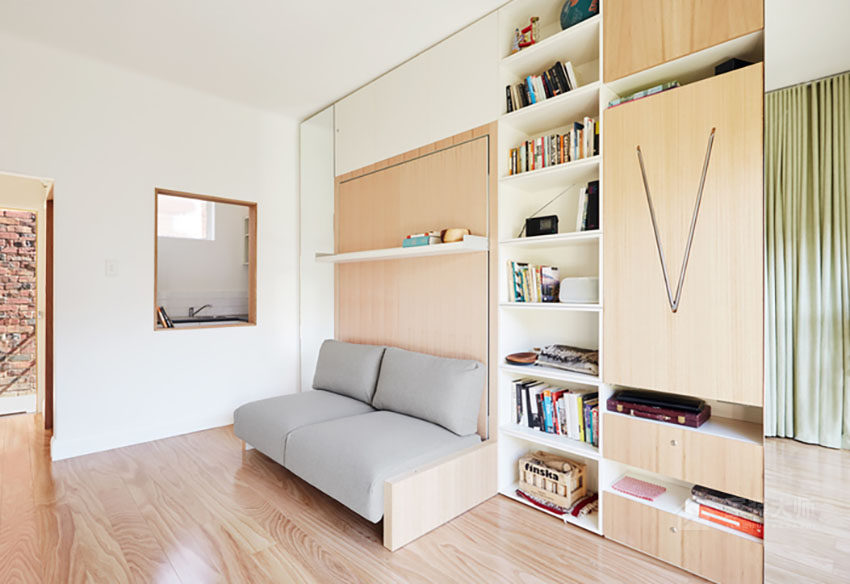 澳洲多功能家具单身公寓装修效果图