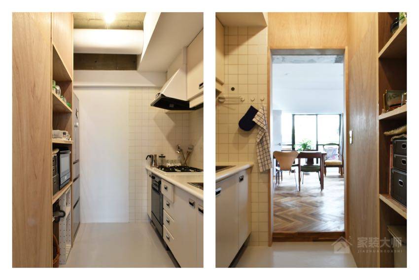 日本人字型地板復古公寓改造裝修效果圖
