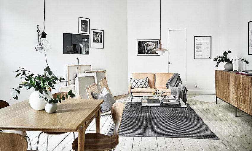 瑞典简约白色小公寓装修效果图