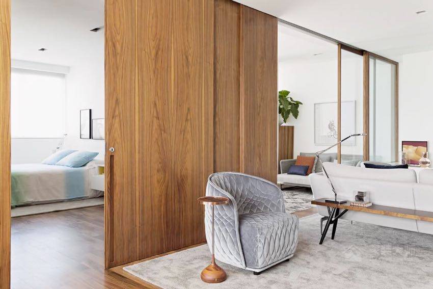 现代风格公寓过道单人沙发效果图