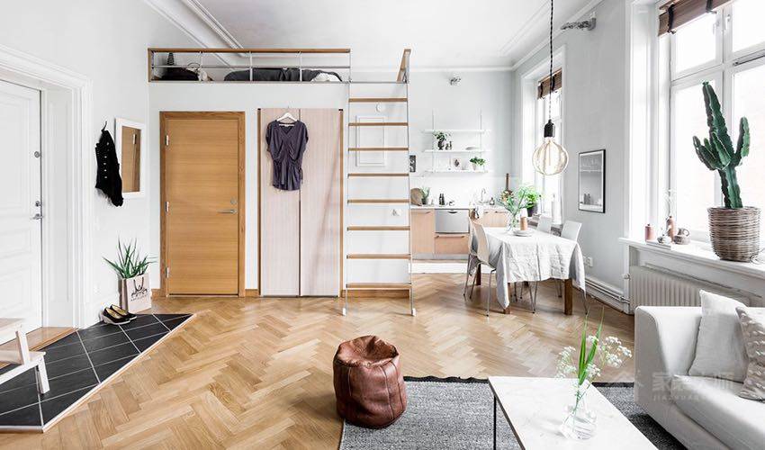 瑞典13 坪单身女子优雅小宅装修效果图