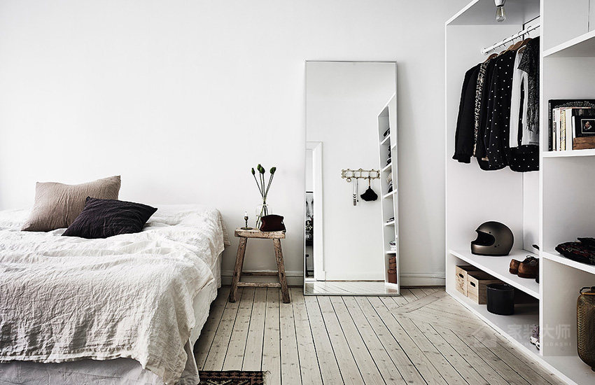 瑞典20 坪明亮系白色公寓裝修效果圖