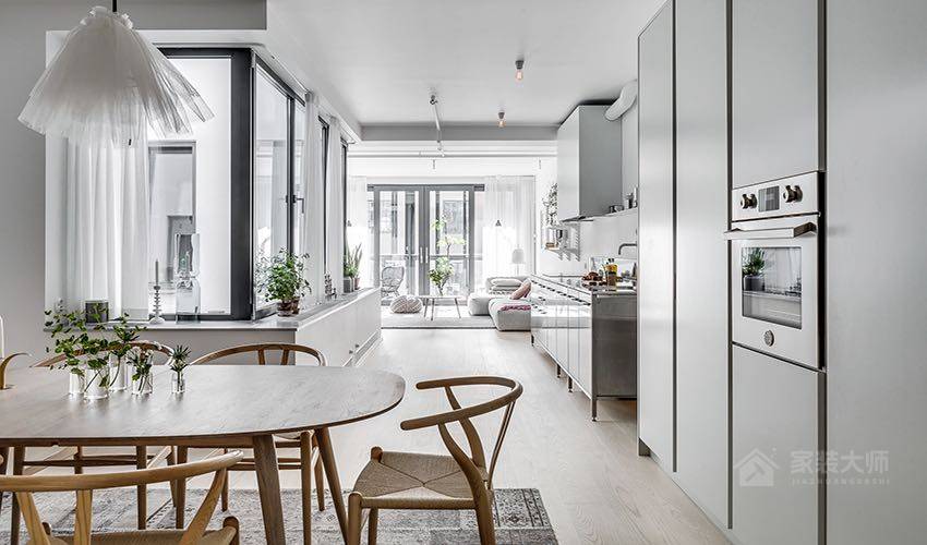 瑞典30 坪銀白系輕盈感公寓裝修效果圖