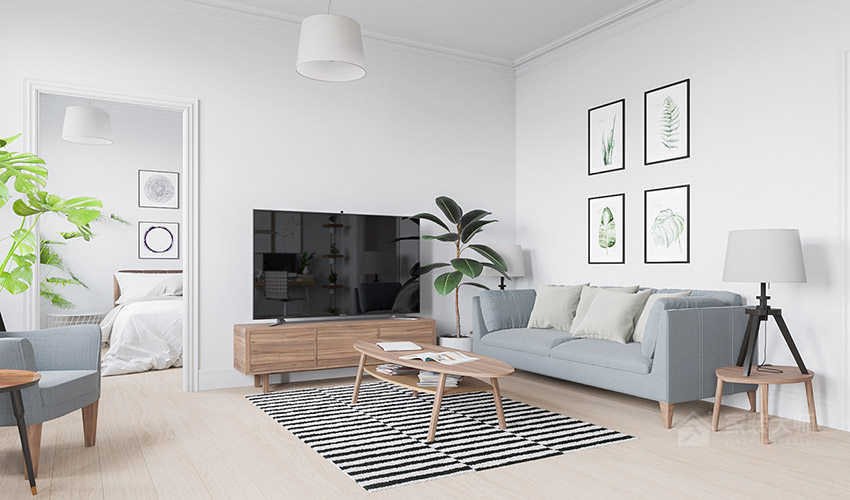 波兰IKEA 家具形塑白色北欧光宅装修效果图