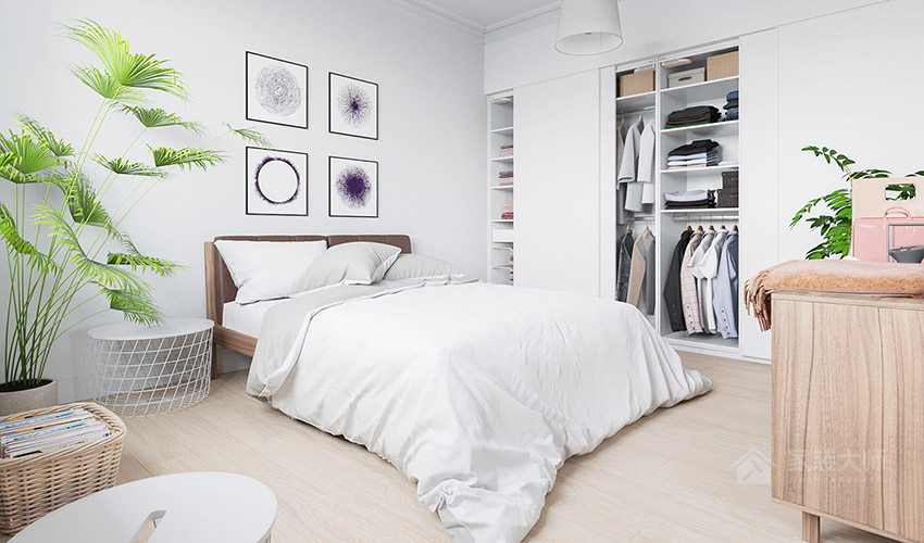 流行北欧风卧室欧式双人床图片