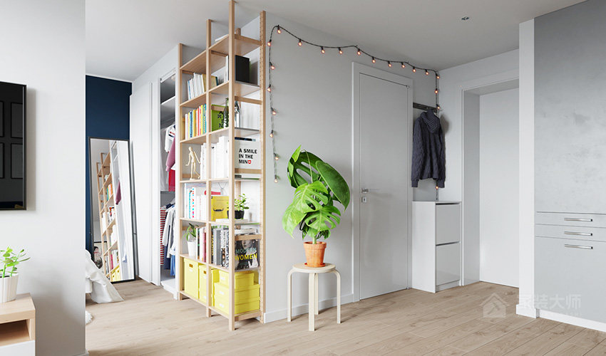 IKEA 家具形塑波蘭10 坪現代單身公寓裝修效果圖