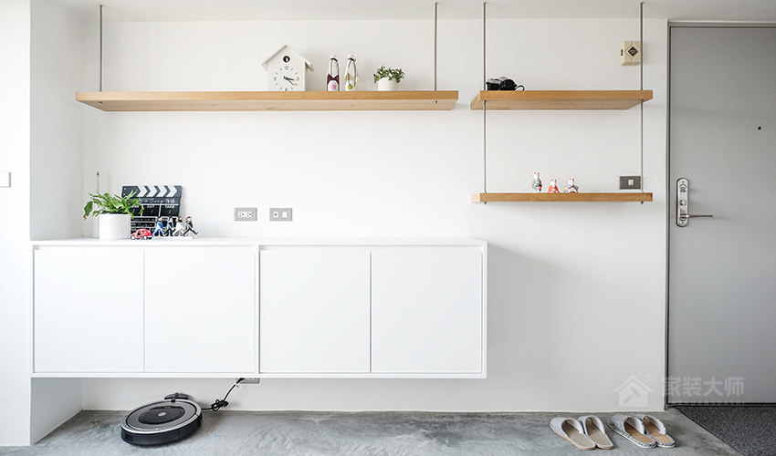 无印复合式厨房白色时尚橱柜门板展示图