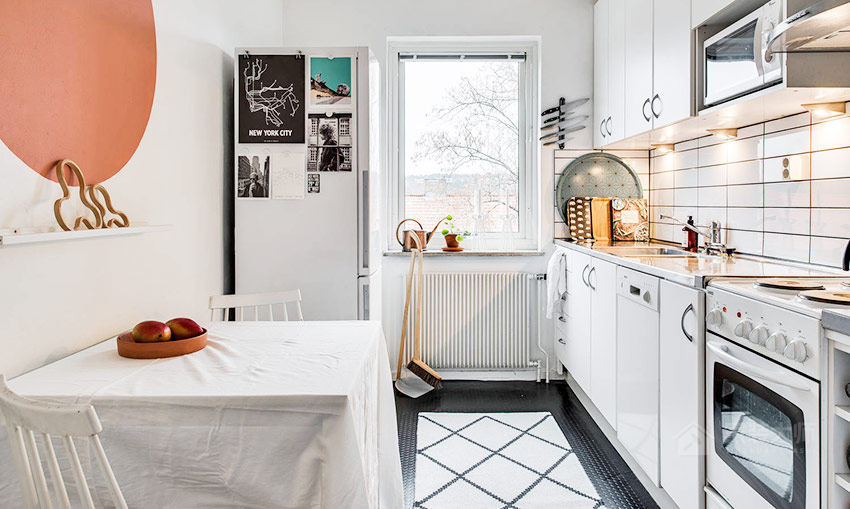 瑞典17 坪輕柔北歐風(fēng)公寓裝修效果圖