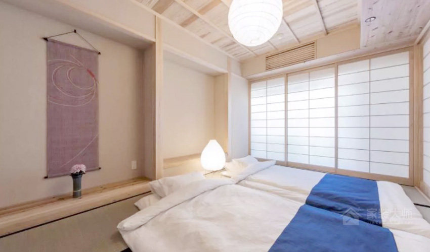 臥室日式雙人床效果圖