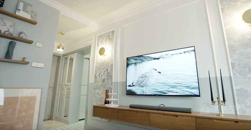 北欧风格客厅电视墙图片