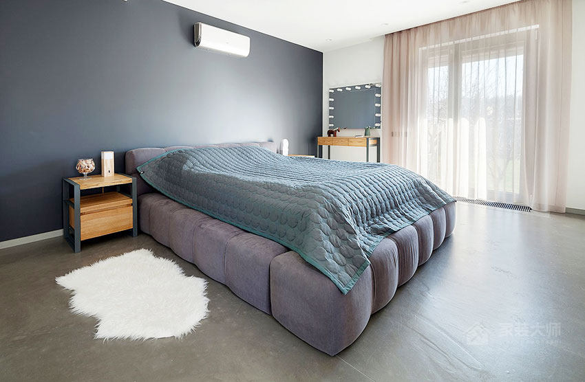 現代簡約臥室灰色簡潔背景墻圖片