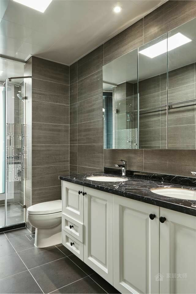 欧式卫生间石材浴室柜台面图片
