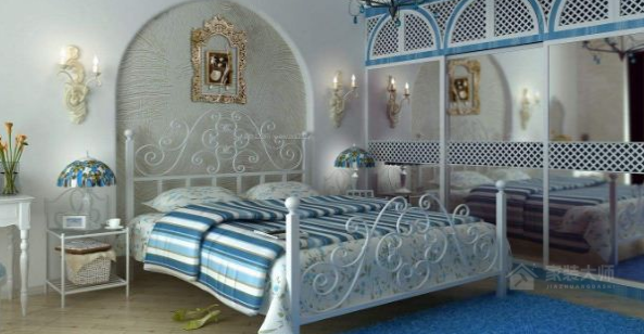 25平米地中海风格卧室设计方案，25平米地中海风格卧室效果图片