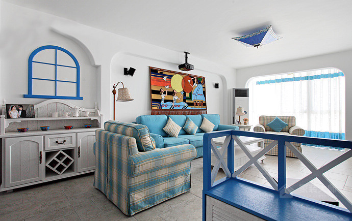 戛纳湾金棕榈地中海三居室装修效果图