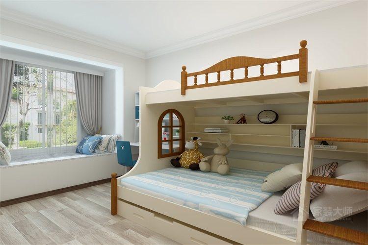 欧式儿童房高低床装修效果图欣赏