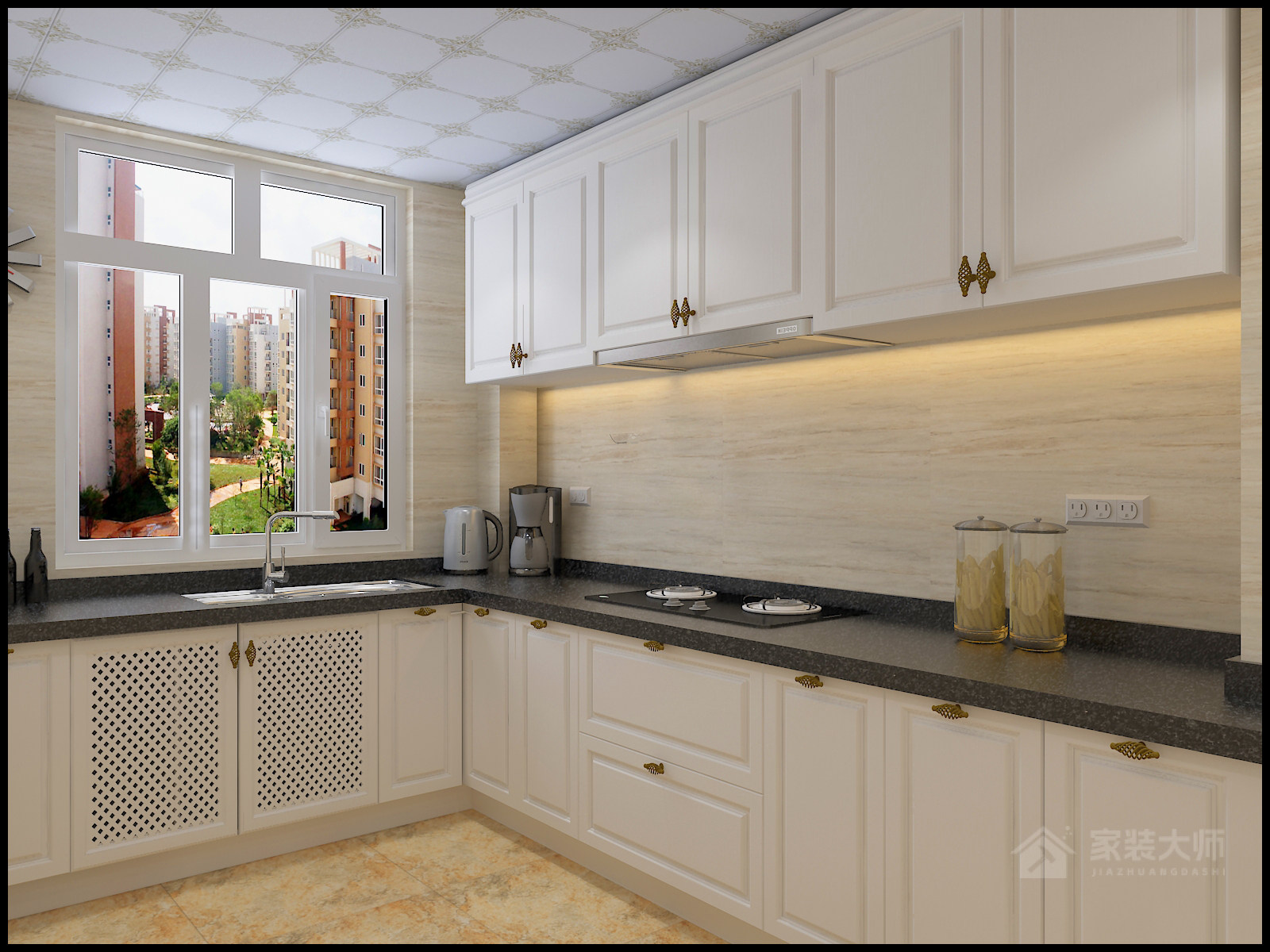 阳光波士顿125㎡中式三居室装修效果图