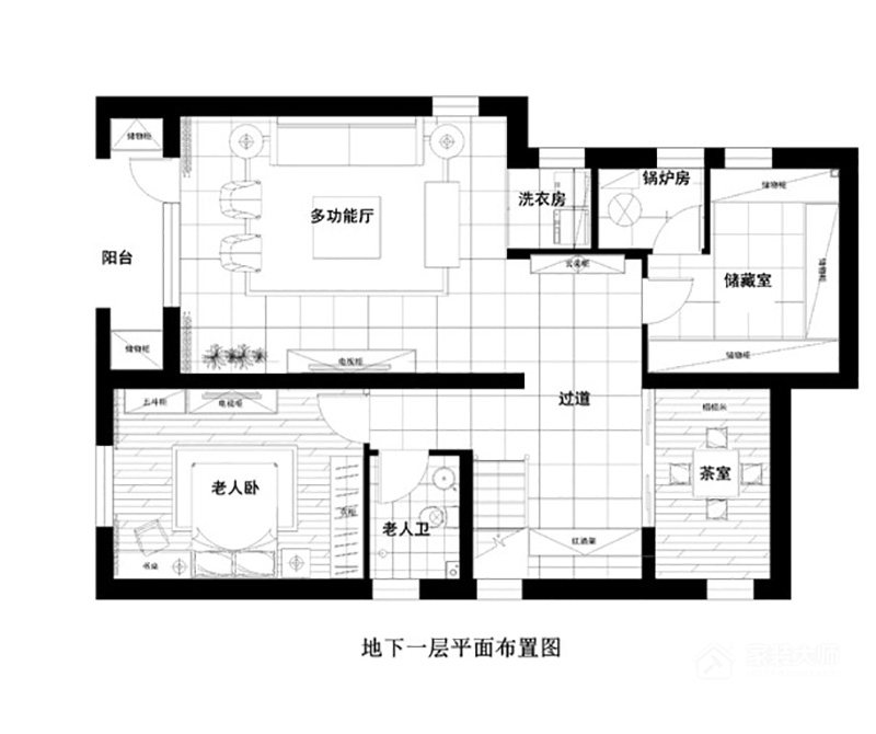 濱河庭院中式風(fēng)格復式家裝效果圖