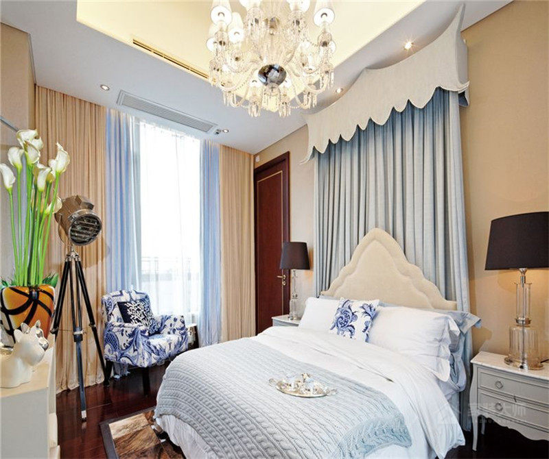 古典設計臥室歐式布藝窗簾圖片