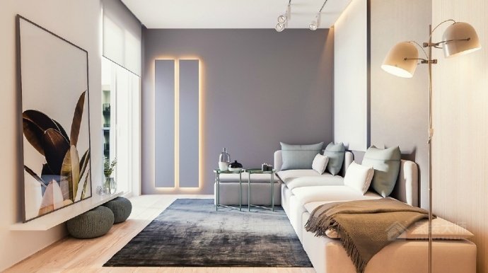 韩式公寓时尚转角布艺沙发组合图片