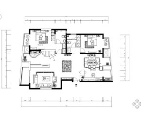 莱安意境213平中式复式家装效果图
