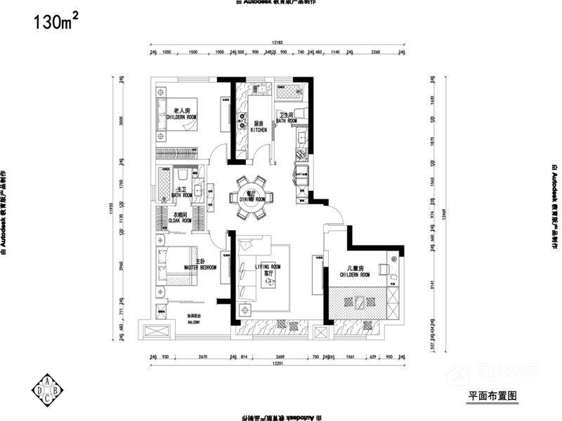 龍湖春江紫宸130現代簡(jiǎn)約三居家裝效果圖