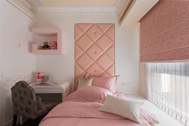 美式风格卧室单人床效果图