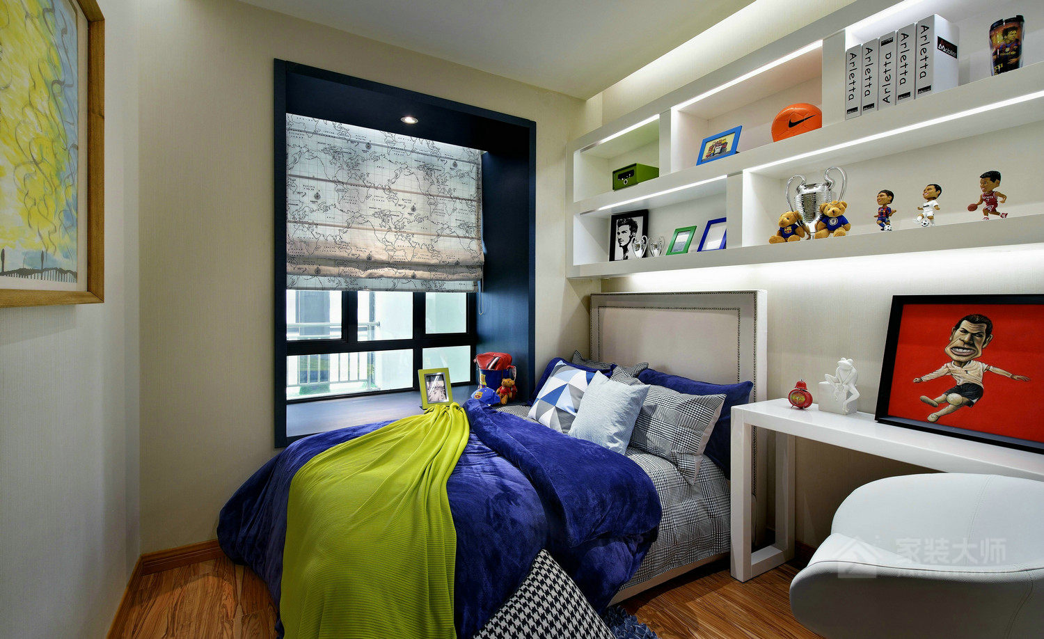 现代简约卧室双人床展示图