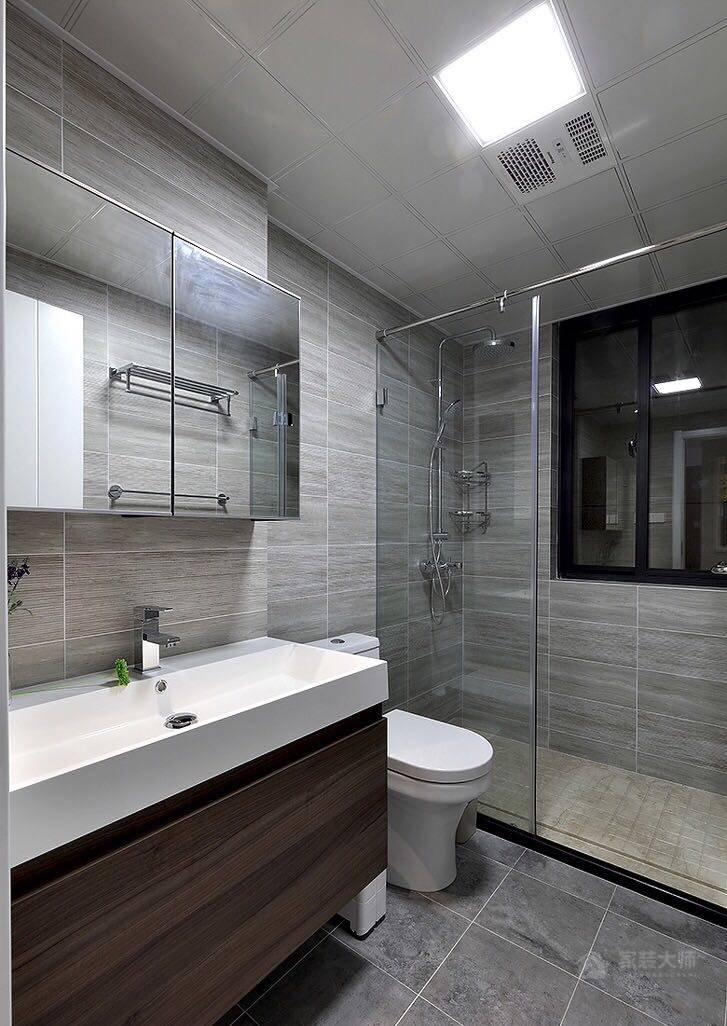 卫生间白色石材浴室柜台面图片