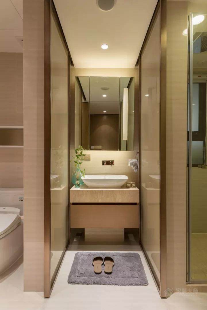 現代簡(jiǎn)約衛生間的洗手池圖片