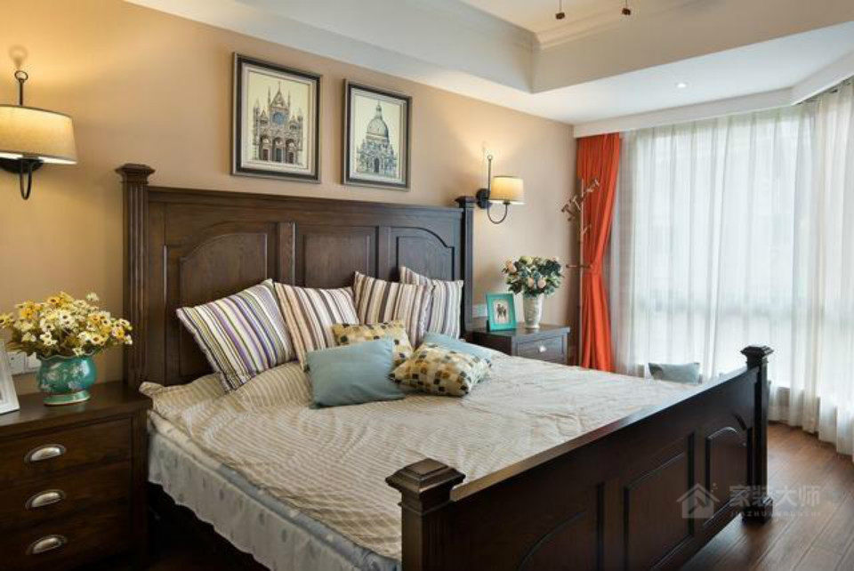 美式风格卧室大床图片